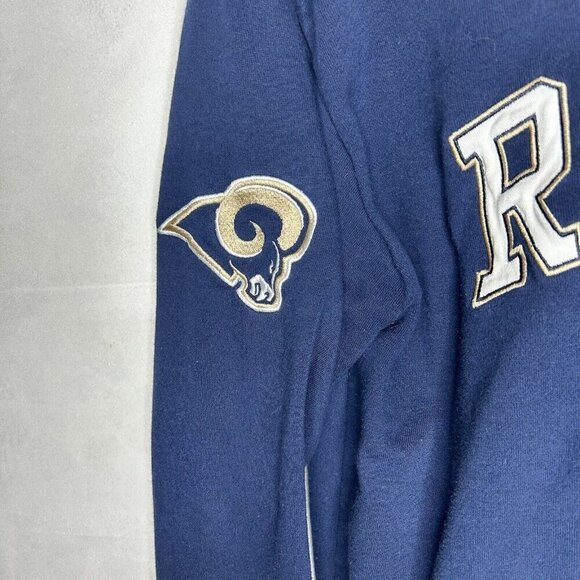 Los Angeles Rams NFL Football Men Hoodie Sweatshirt Sz XS Navy Logo Embroidered - Picture 3 of 7
